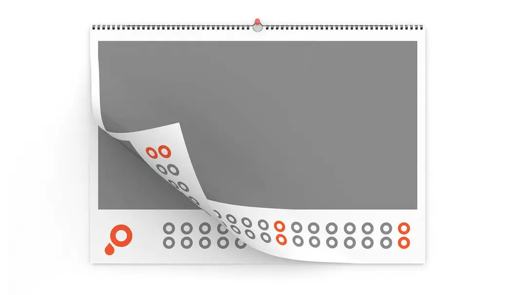 Wandkalender im Querformat