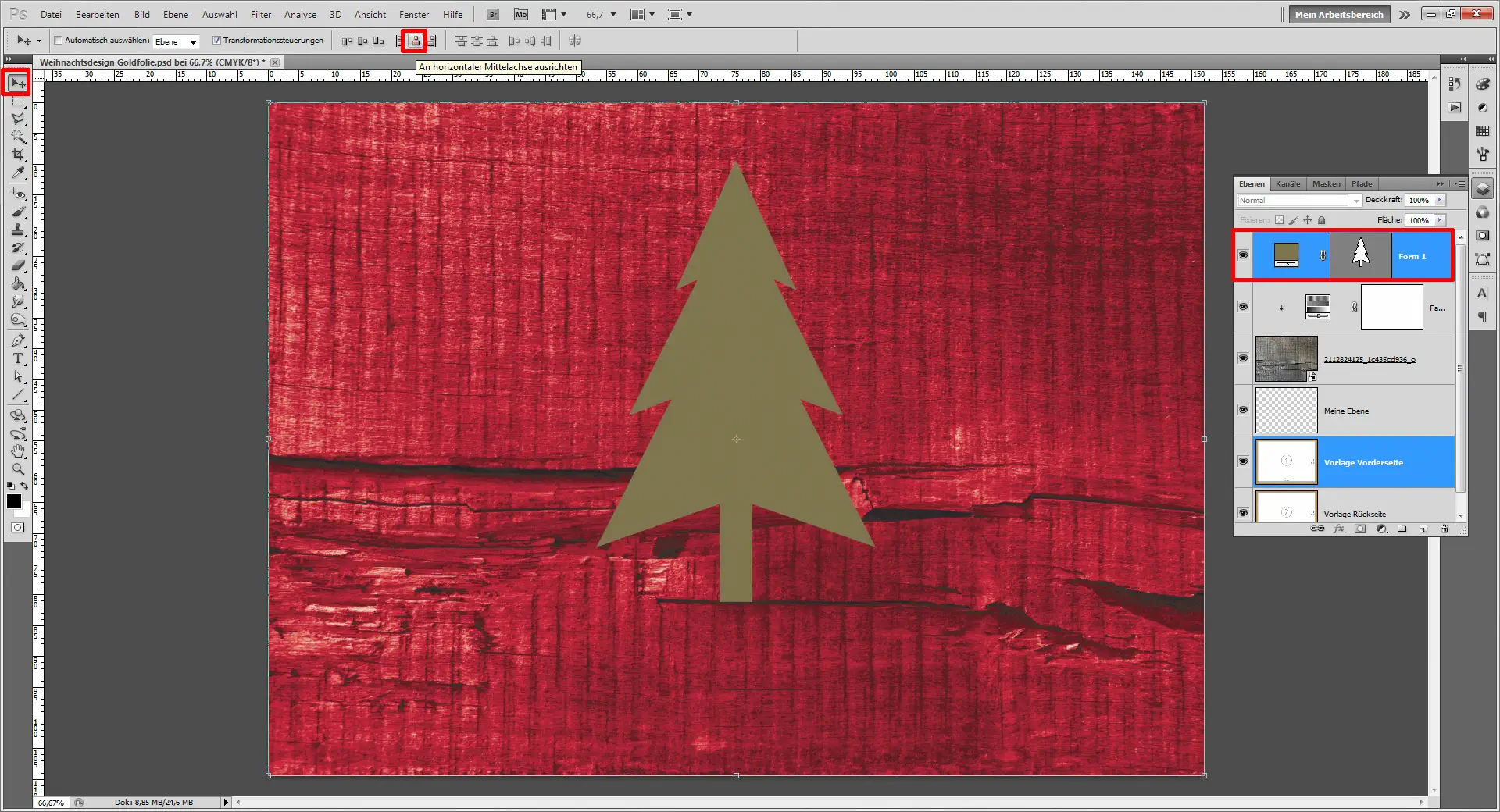 Weihnachtskarten für Firmen Tutorial mit InDesign Step 5