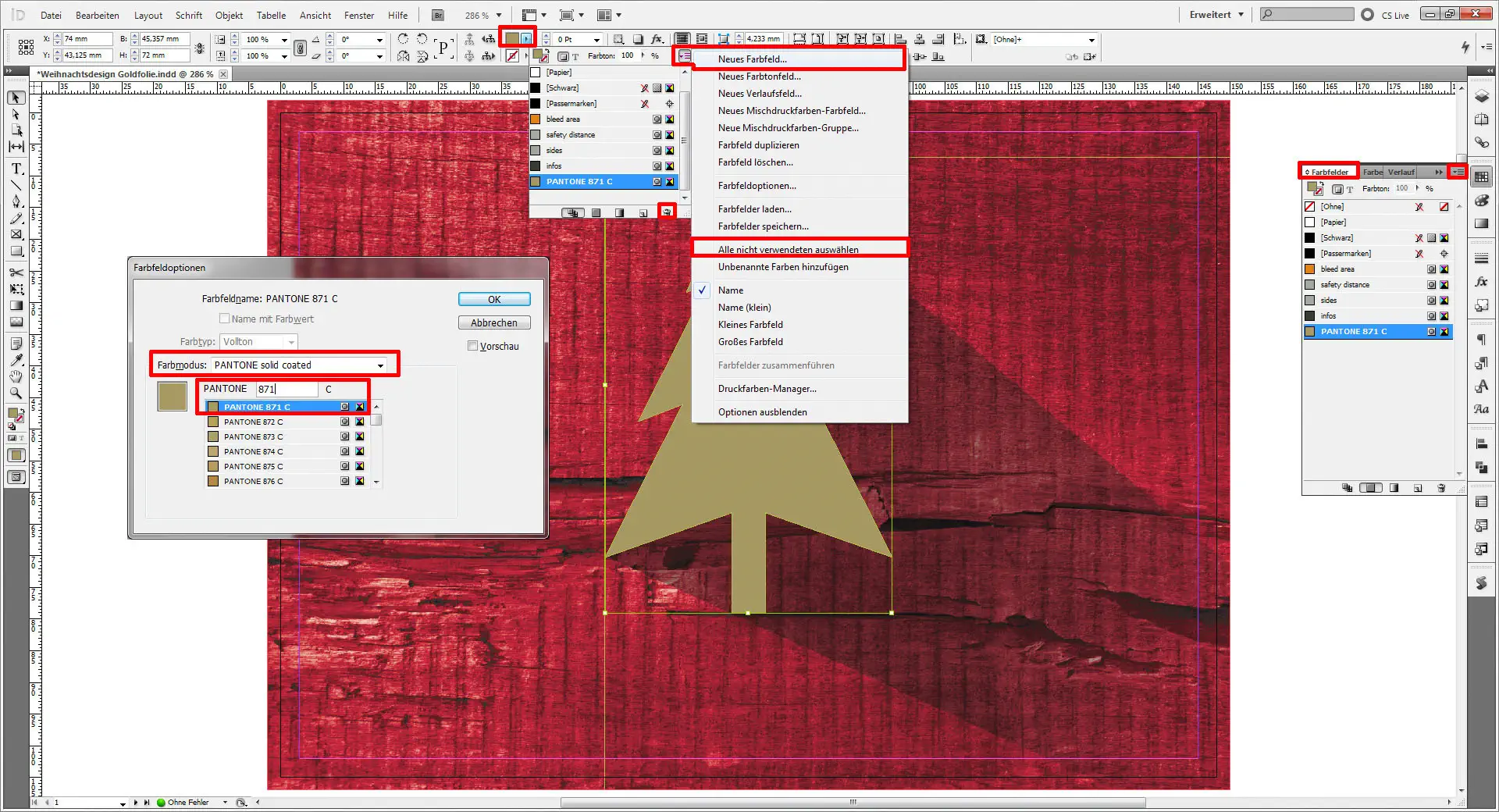 Weihnachtskarten für Firmen Tutorial mit InDesign Step 8