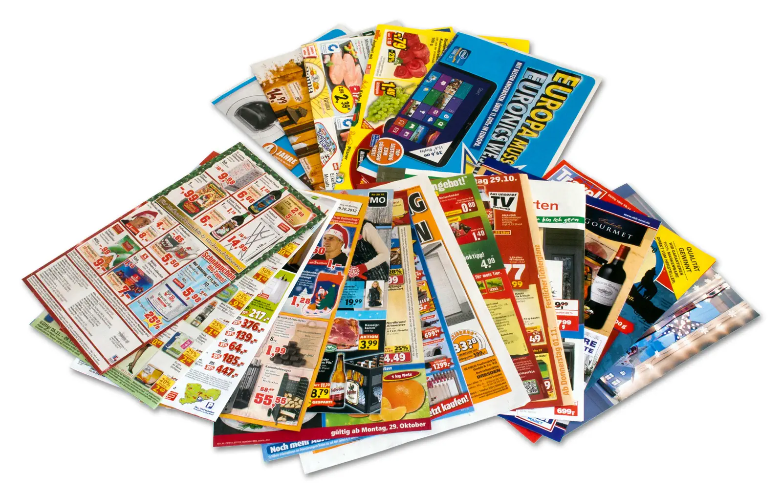 Werbeprospekte Komposition