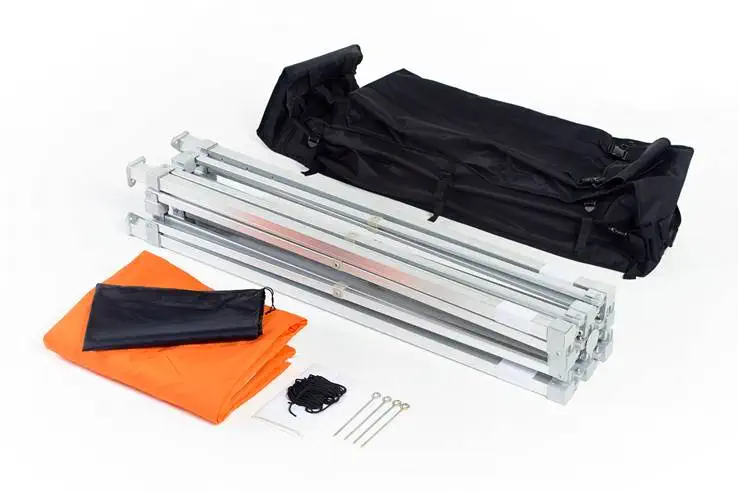 Werbetechnik – Einzelteile eines Faltzeltes