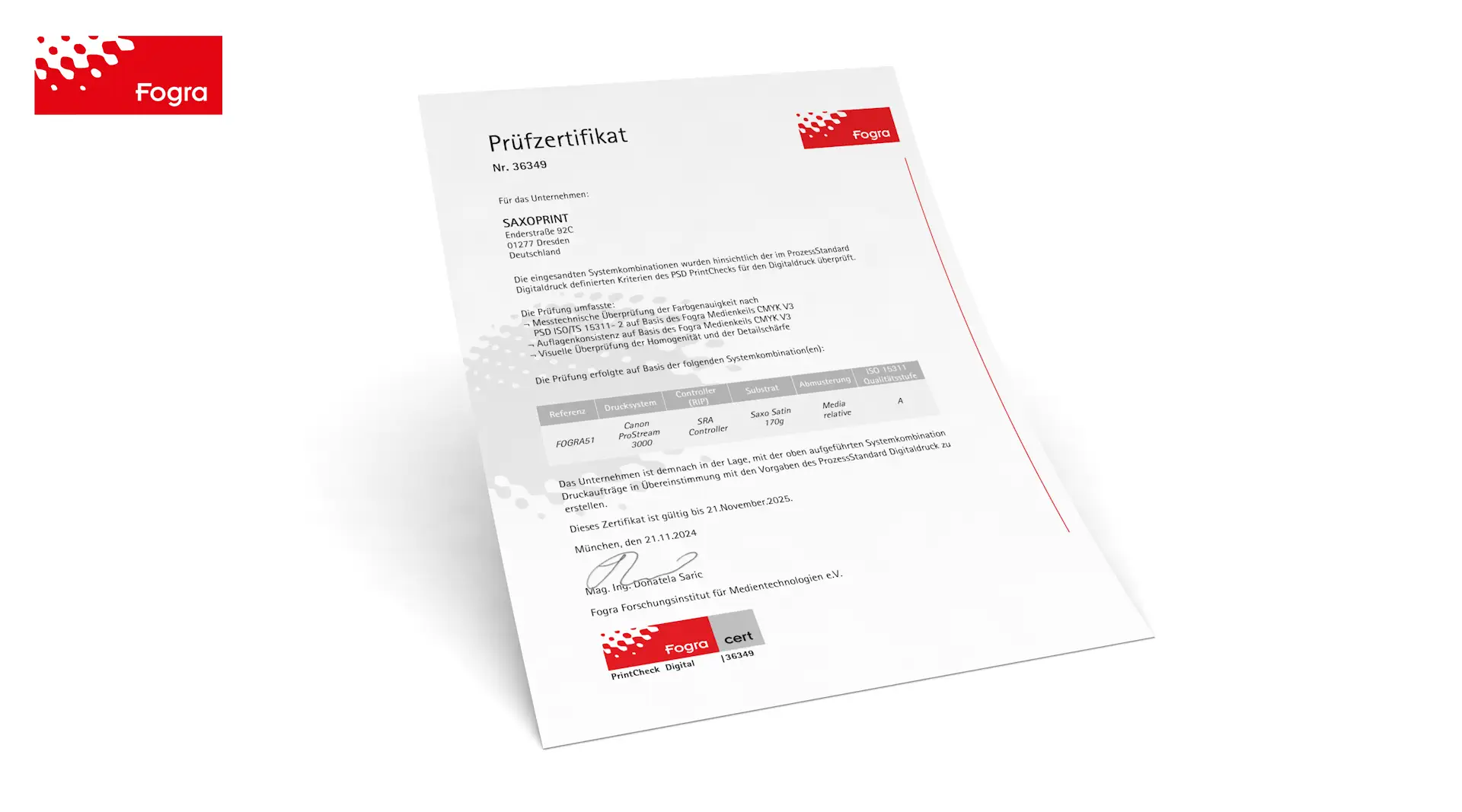 Fogra Zertifikat Fogra Zertifikat