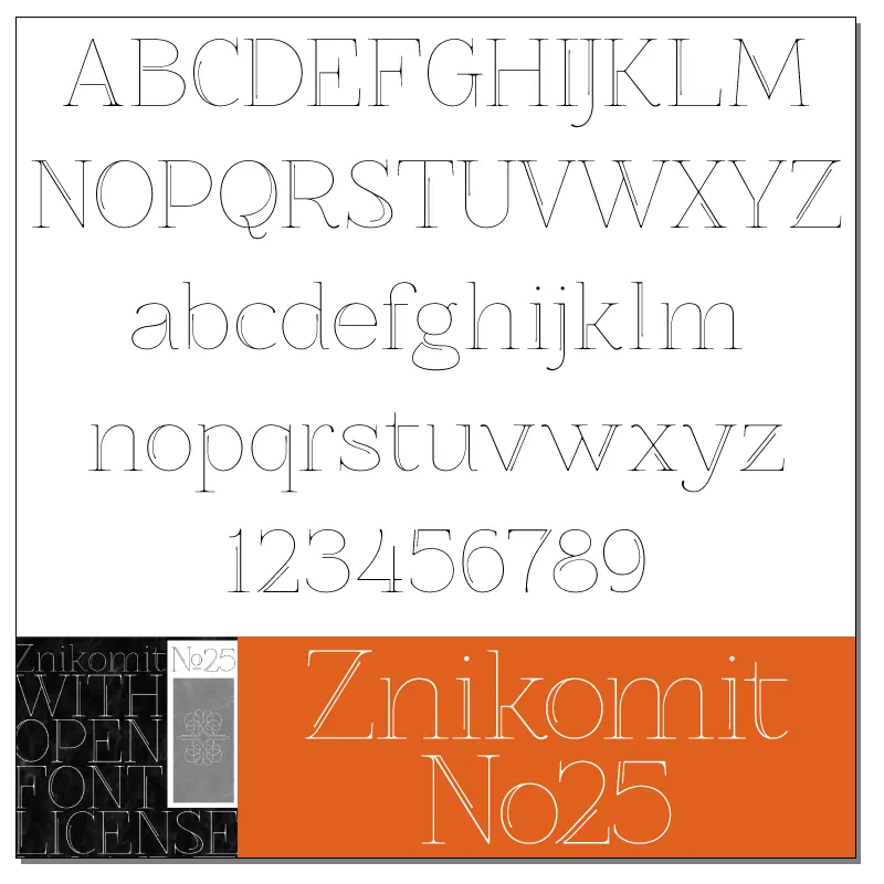 Znikomit№25 Font by Grzegorz Luk