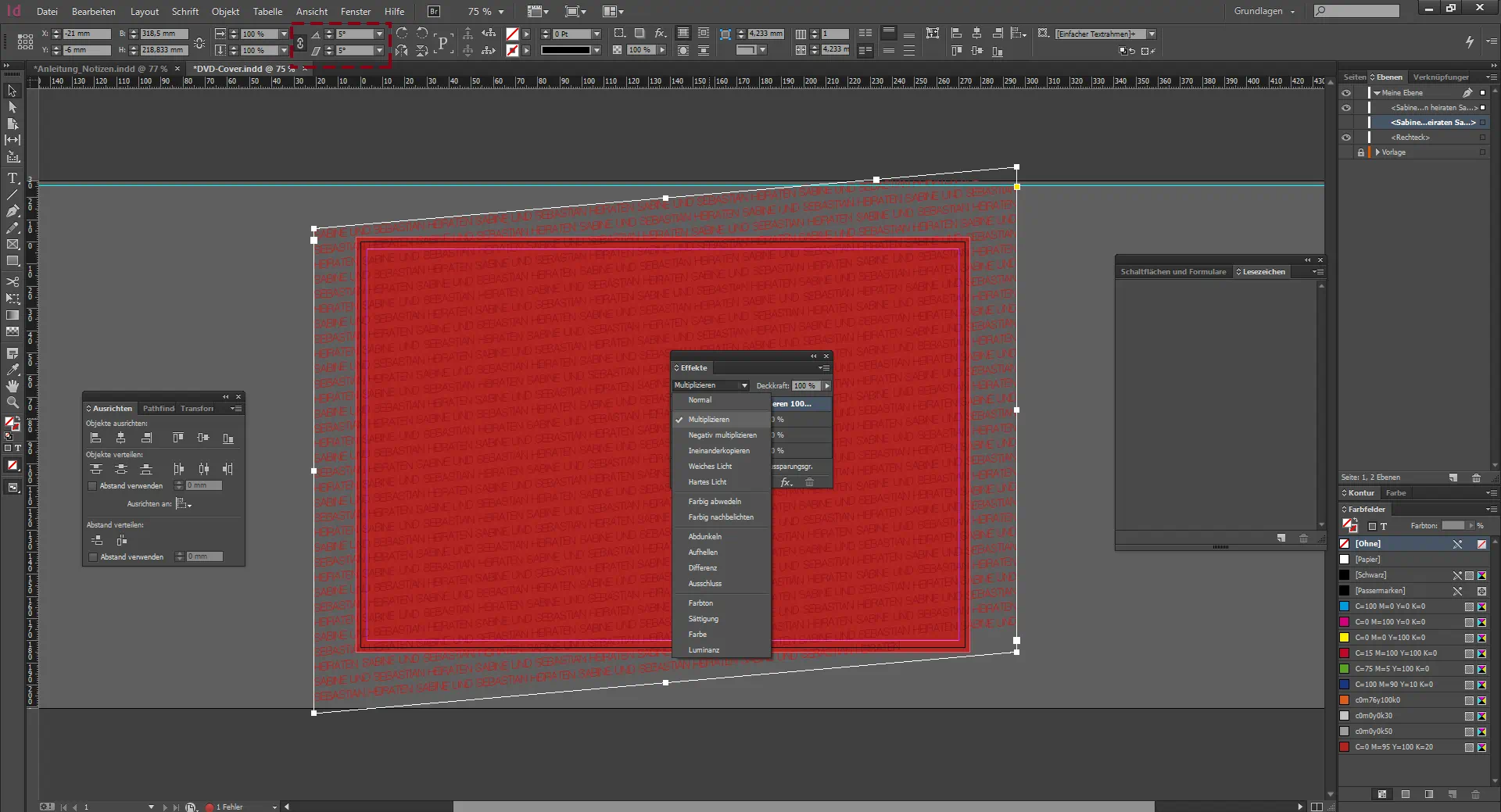 dvd cover hochzeit 20 Hintergrund wird nun formatiert