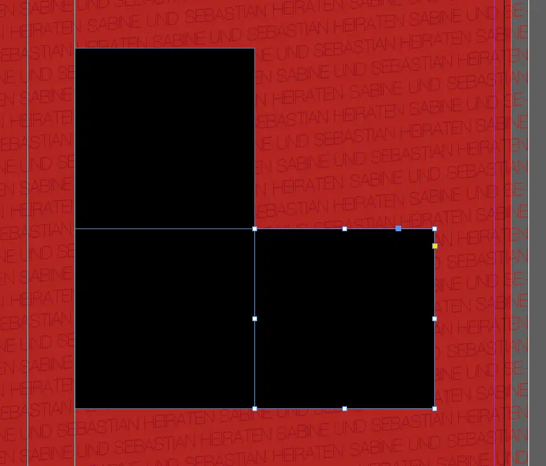 dvd cover hochzeit 22 Quadrate werden als L formatiert.