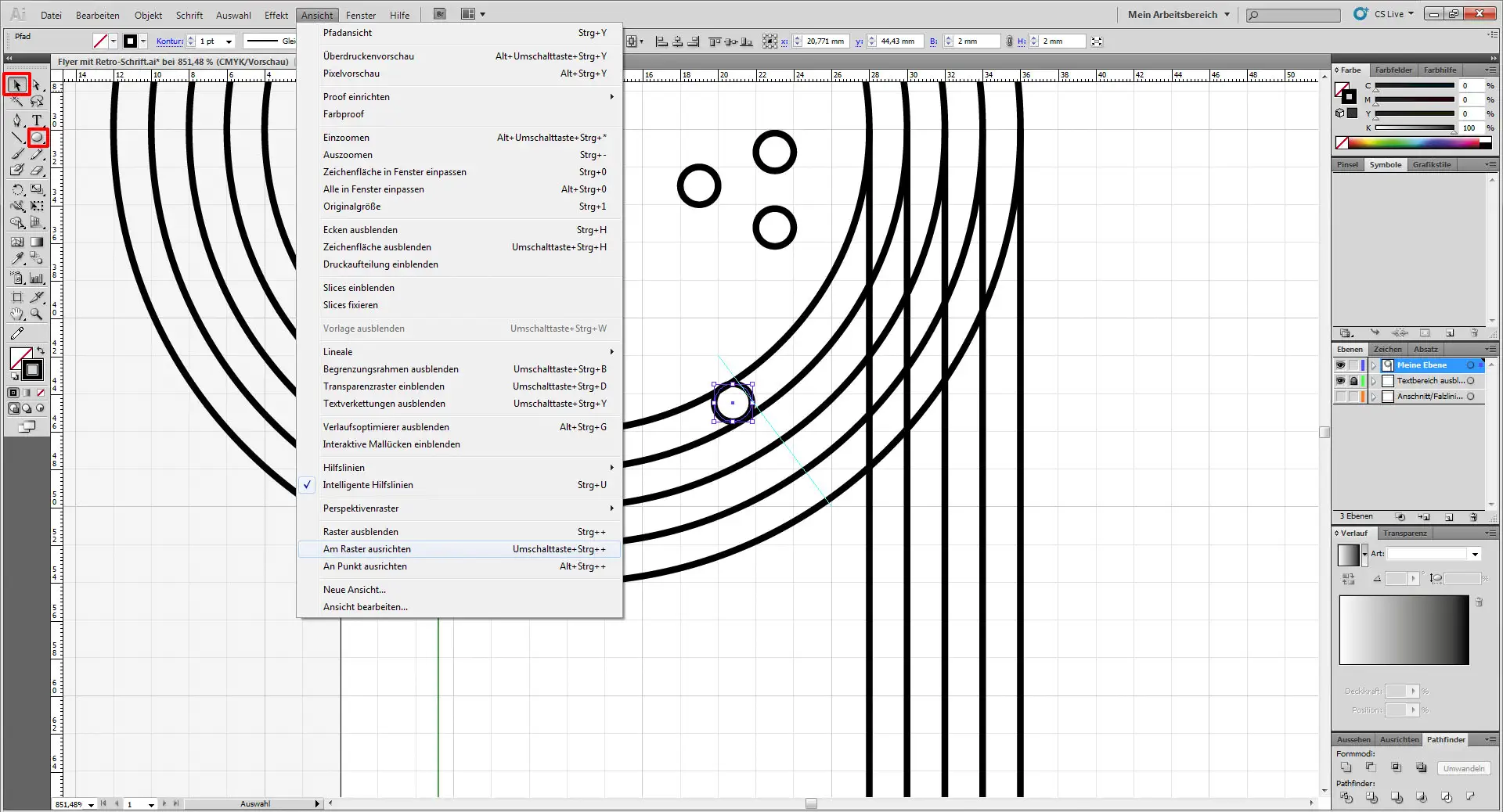 flyer mit retroschrift 08