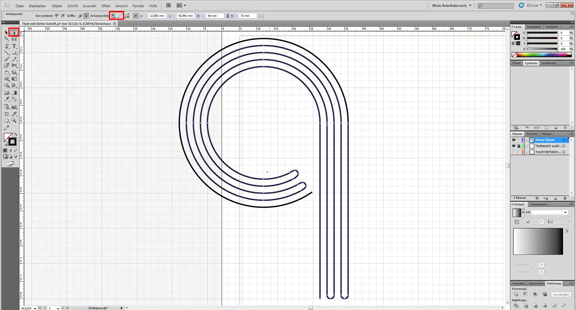 flyer mit retroschrift 13