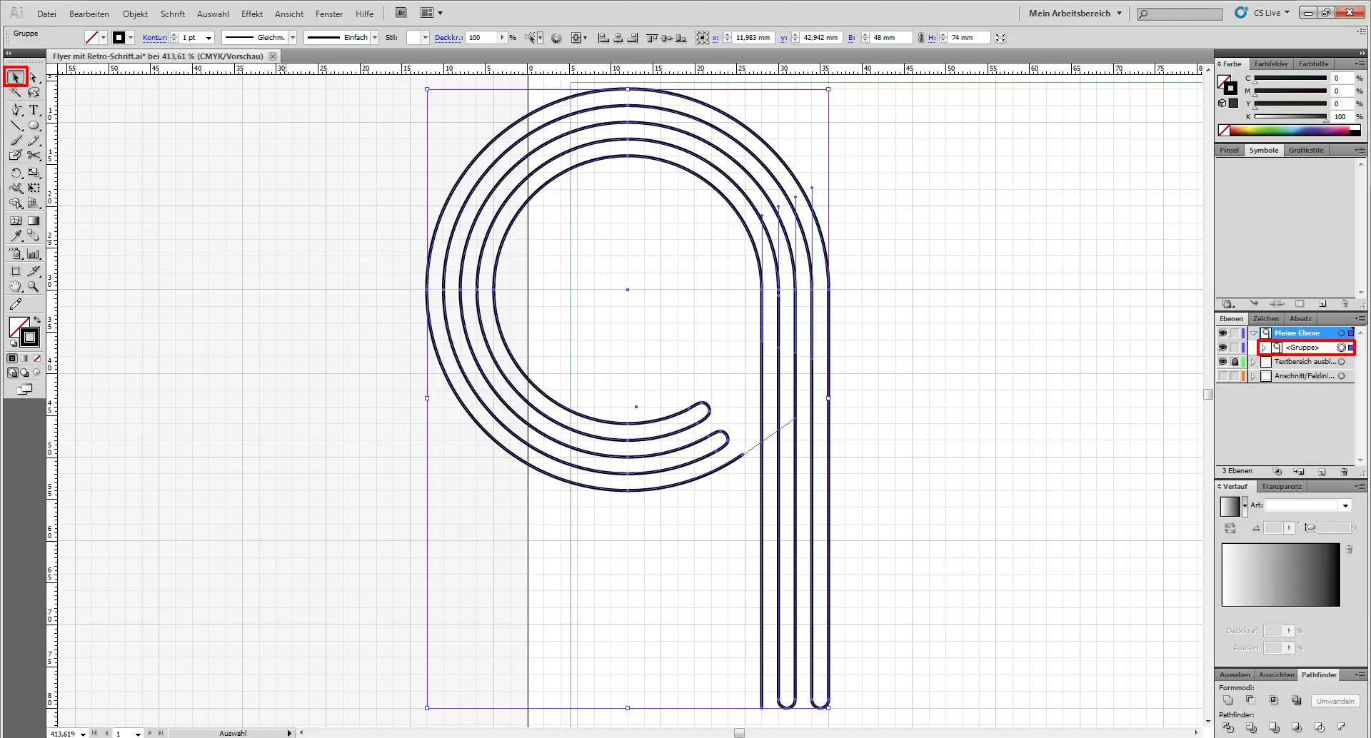 flyer mit retroschrift 14