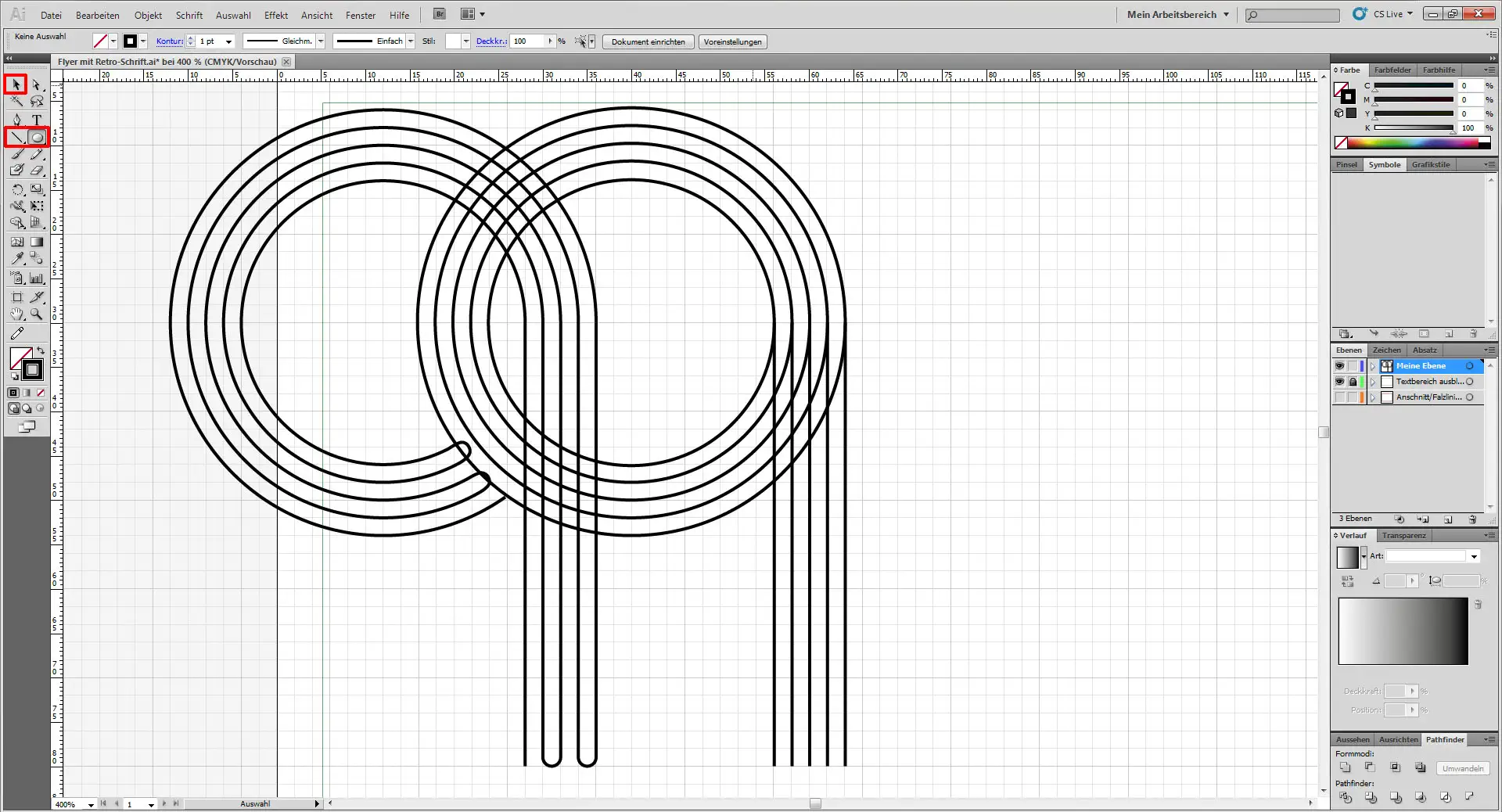 flyer mit retroschrift 15