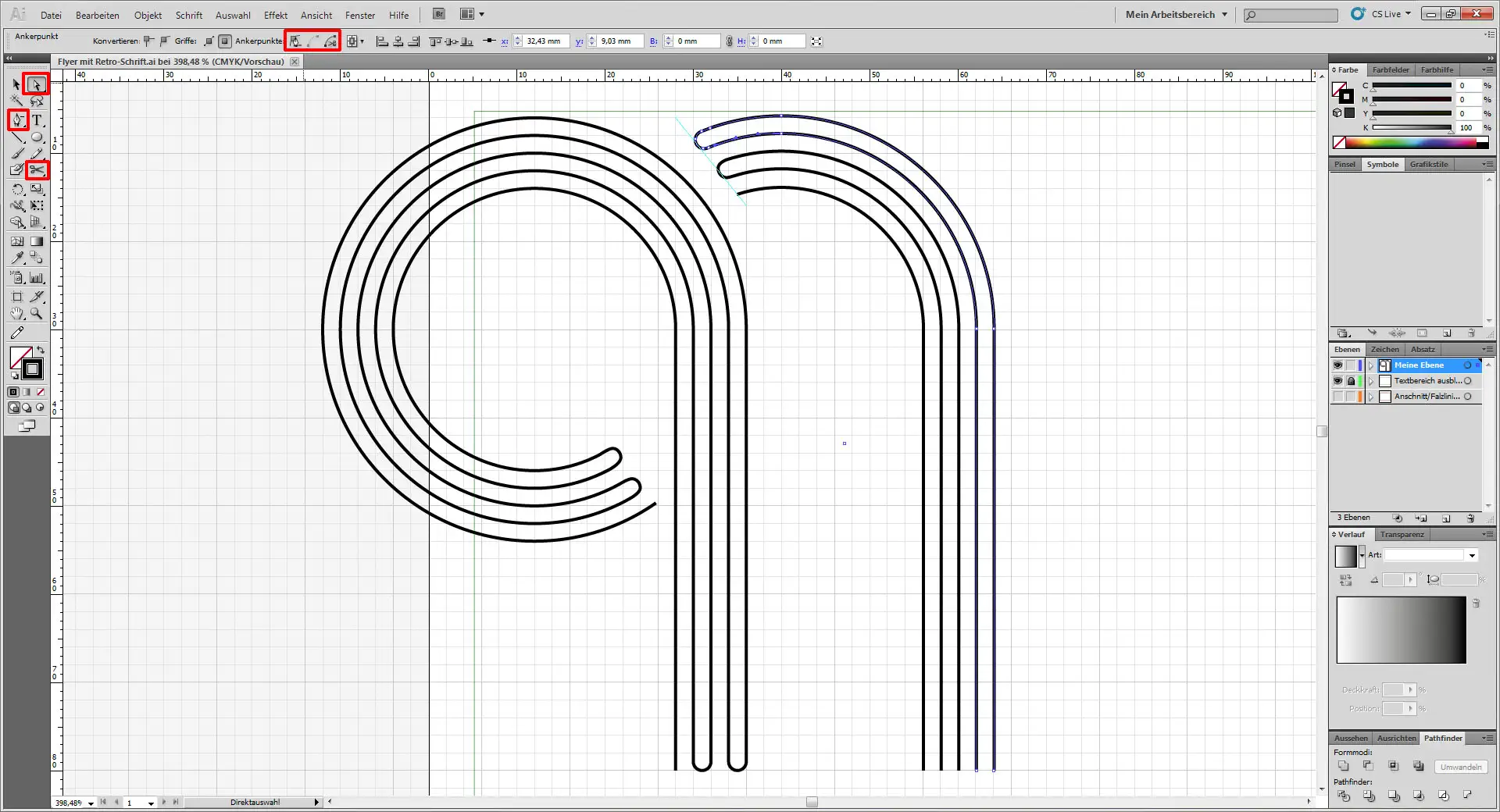 flyer mit retroschrift 16