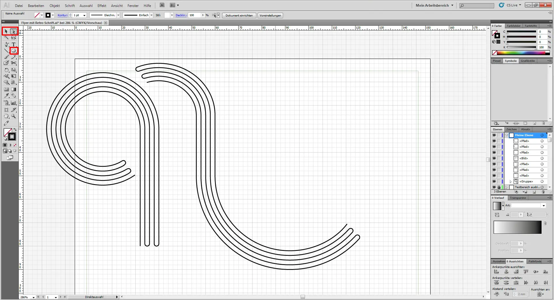 flyer mit retroschrift 18