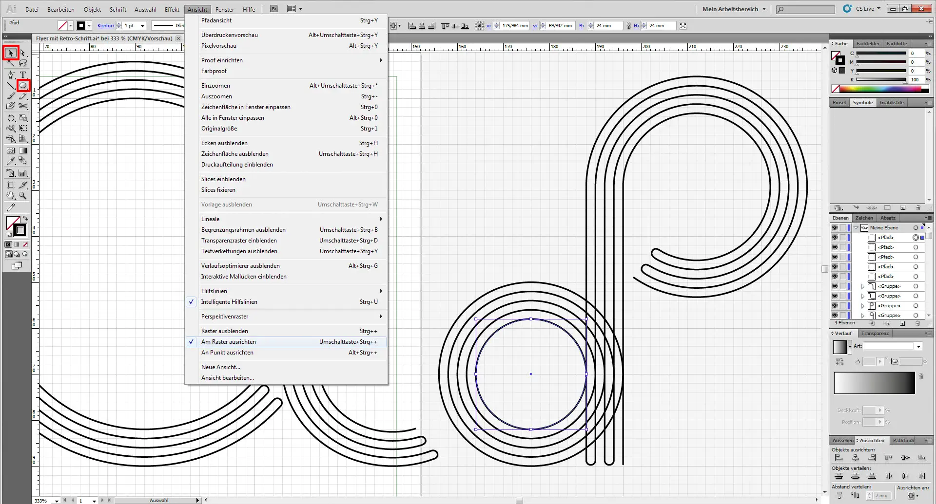 flyer mit retroschrift 21
