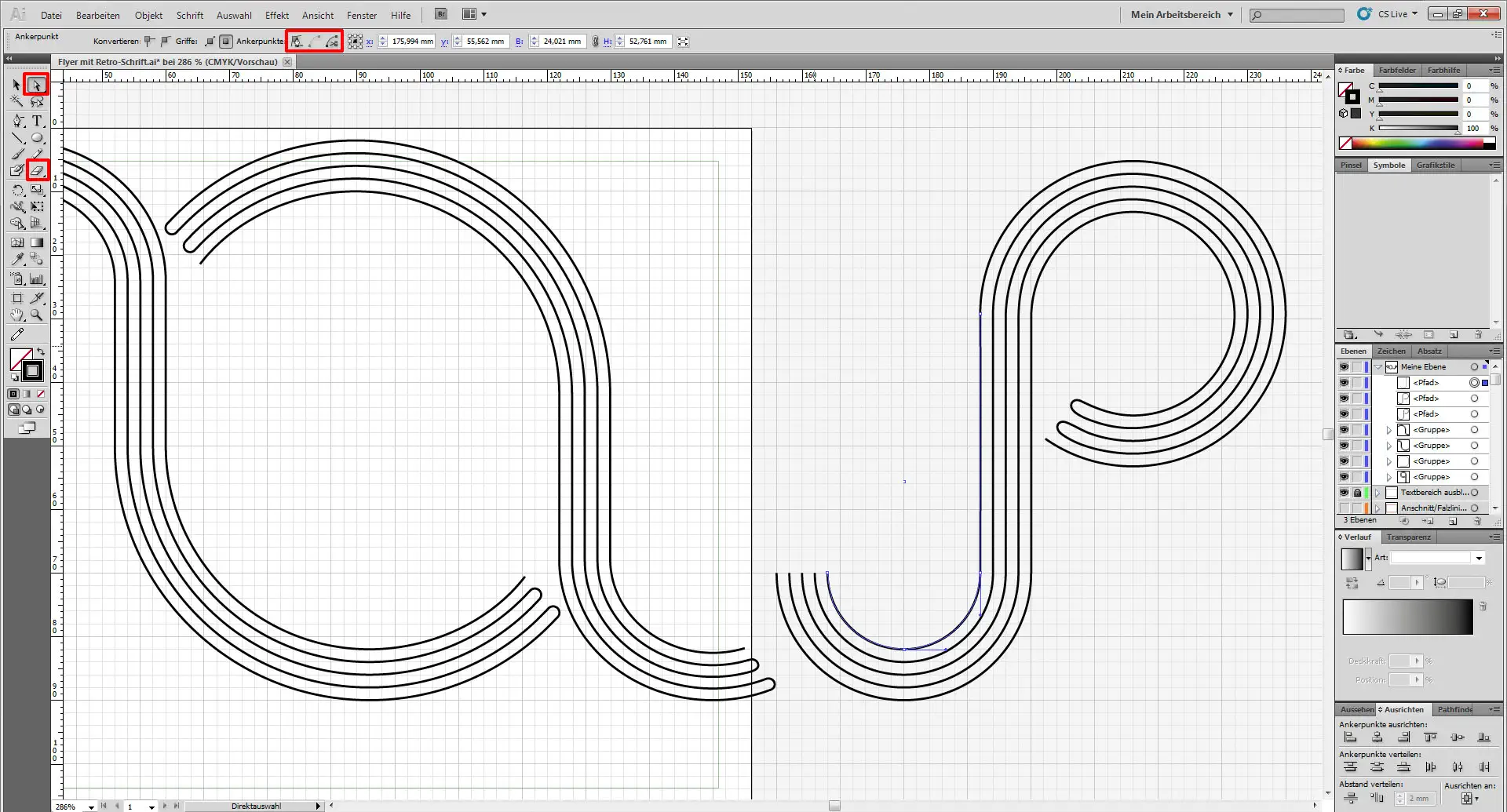 flyer mit retroschrift 22