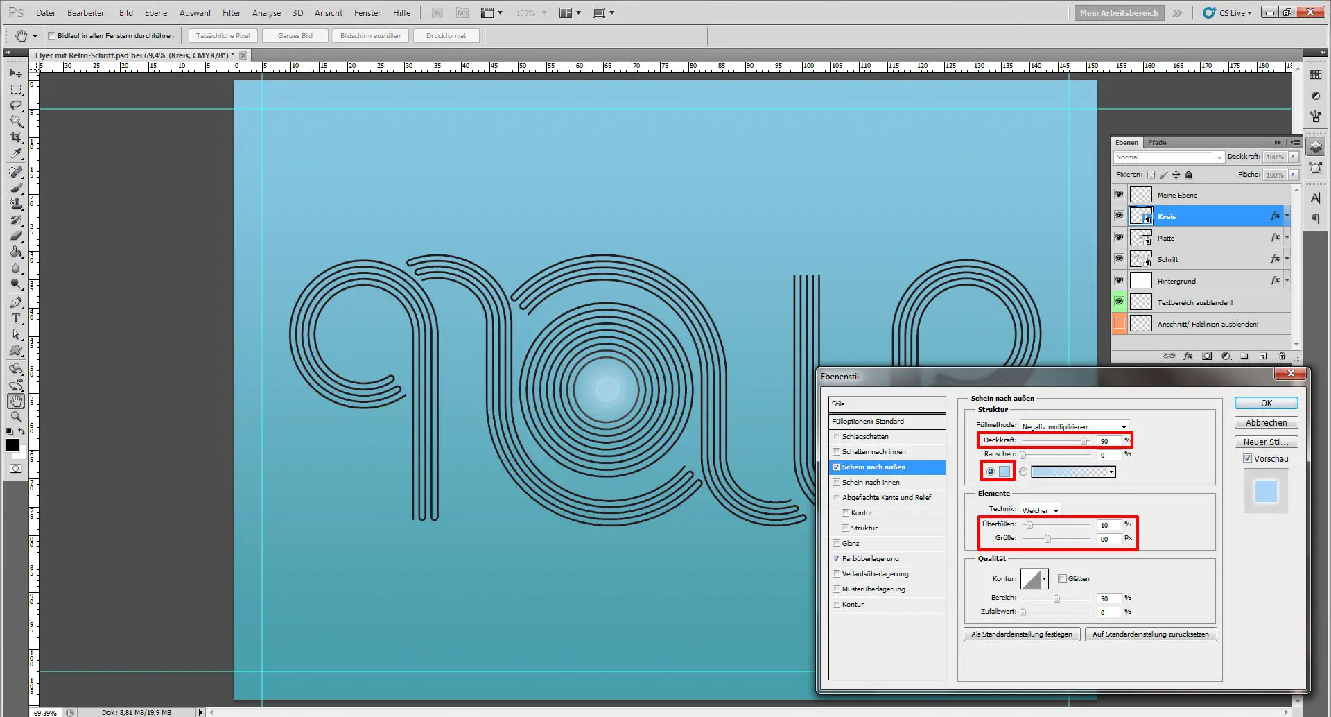 flyer mit retroschrift 29 Freitagstutorial: Flyer mit individueller Retro Schrift (29)