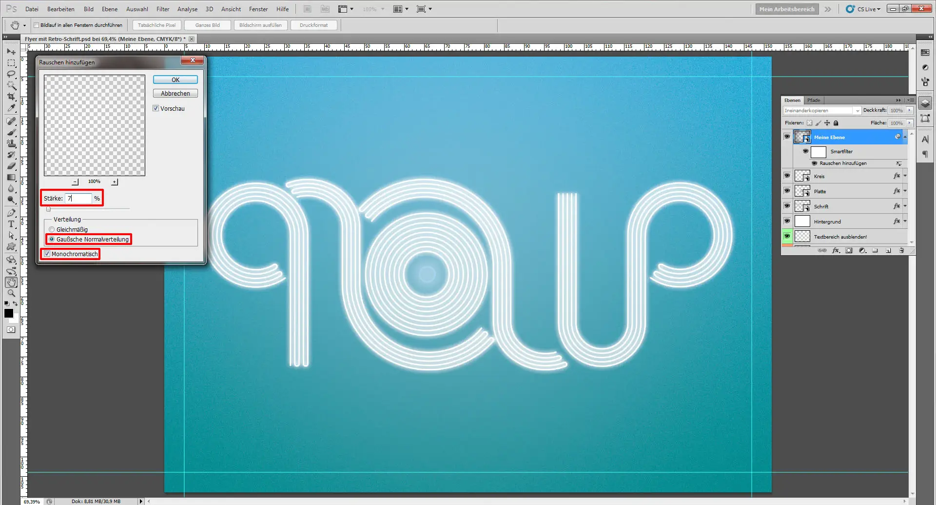 flyer mit retroschrift 32 Freitagstutorial: Flyer mit individueller Retro Schrift (32)