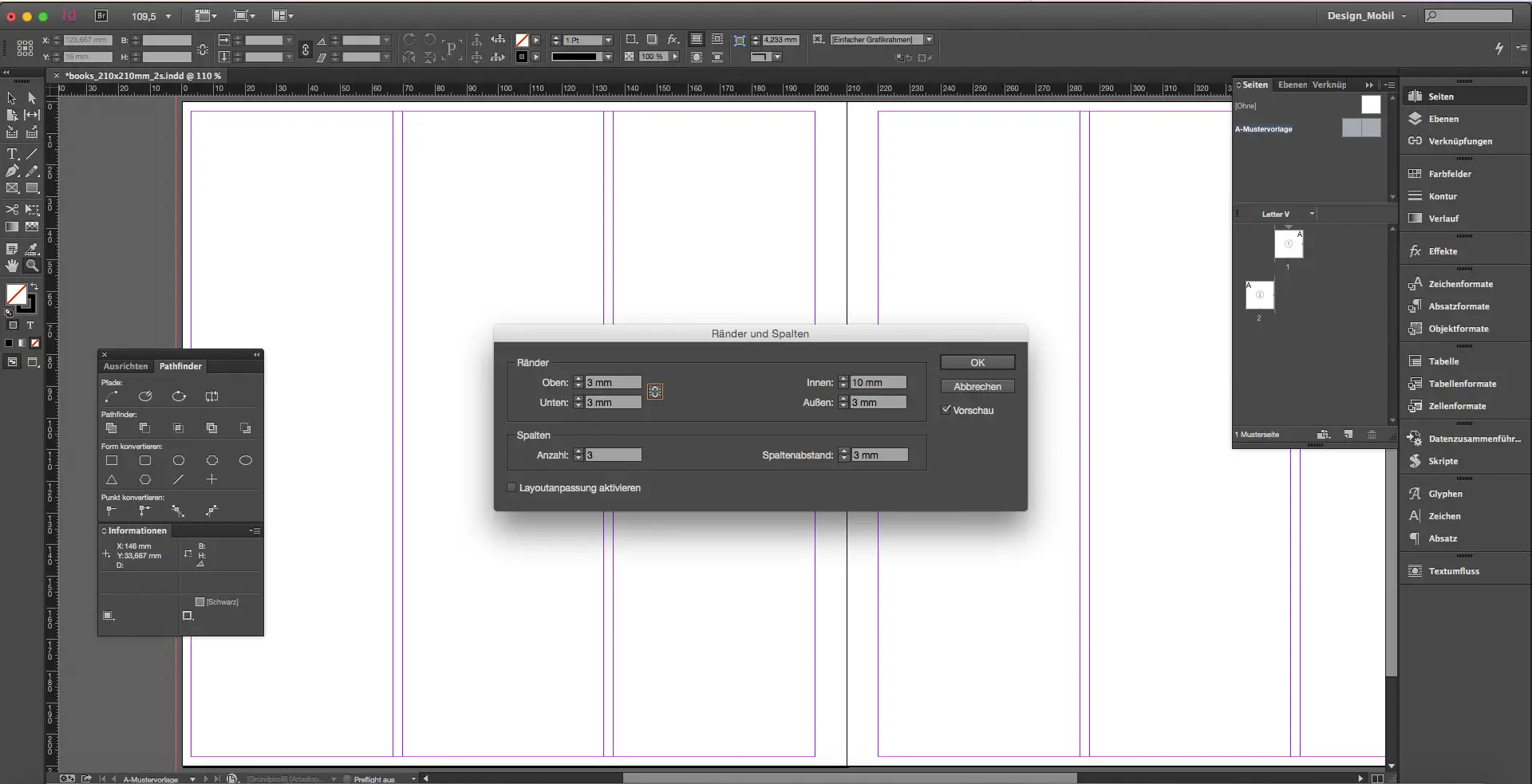 fotobuch indesign step um Ränder und Spalten festzulegen fotobuch indesign step um Ränder und Spalten festzulegen