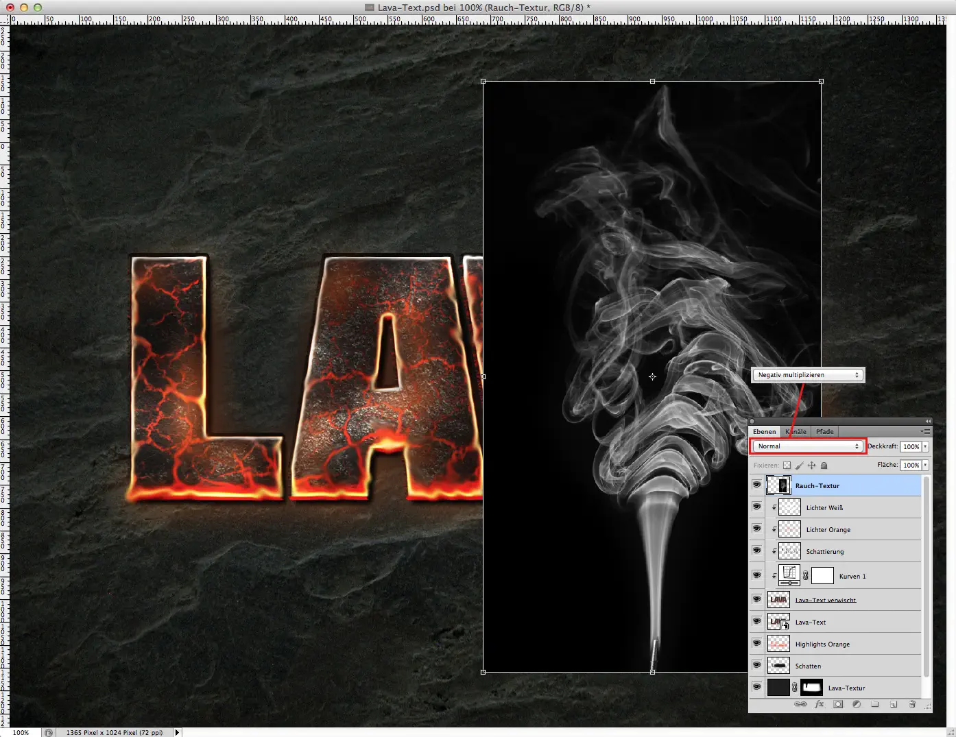 lava text effect photoshop 34 Lava Text effect Photoshop 15 step 1