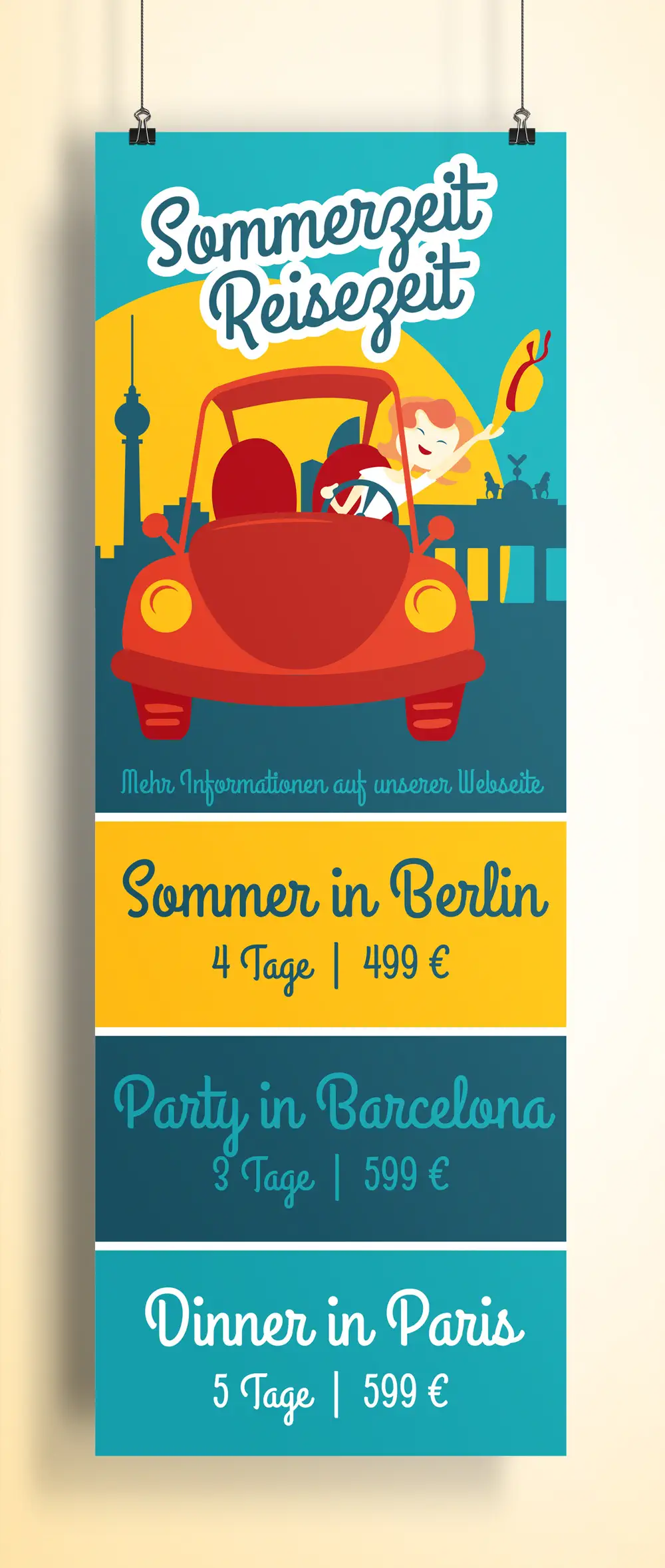 Reisebuero Plakat Mockup Reisebuero Plakat Mockup