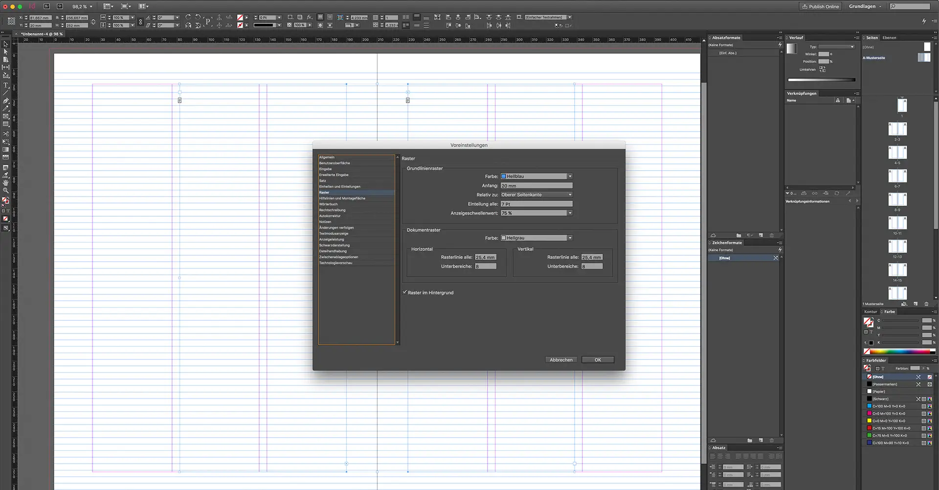 saxoprint indesign buchfunktionen 03 Die Gestaltung eines Buches mit InDesign zweiten Schritt