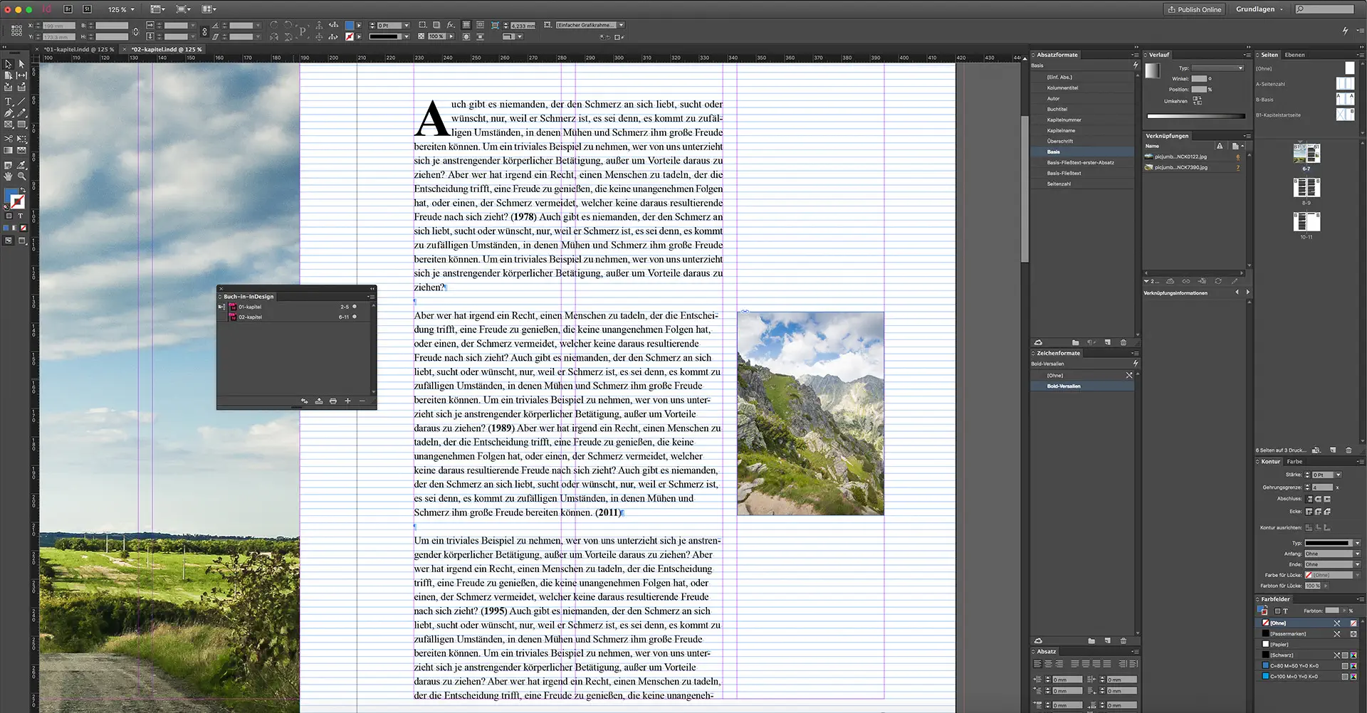 saxoprint indesign buchfunktionen 12 Die Gestaltung eines Buches mit InDesign elften Schritt