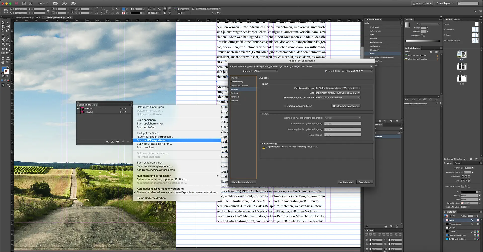 saxoprint indesign buchfunktionen 13 Die Gestaltung eines Buches mit InDesign zwölften Schritt