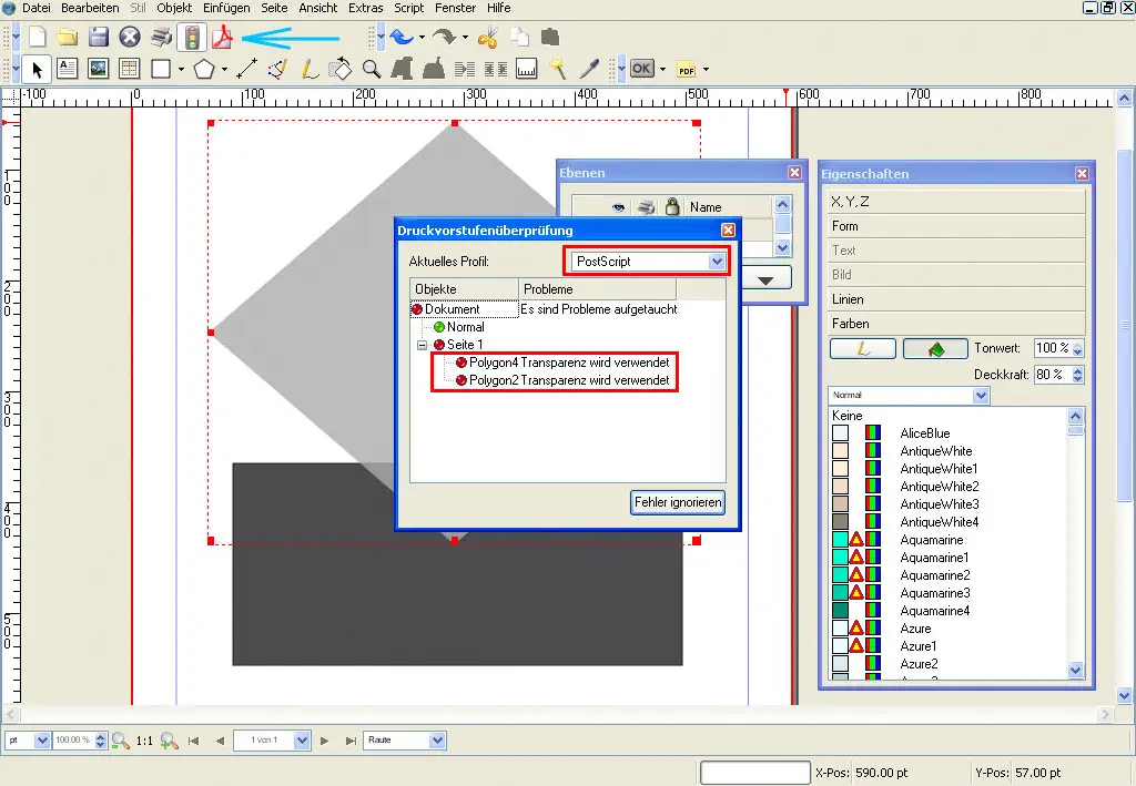 Transparenz in Scribus 3 Transparenz in Scribus 3