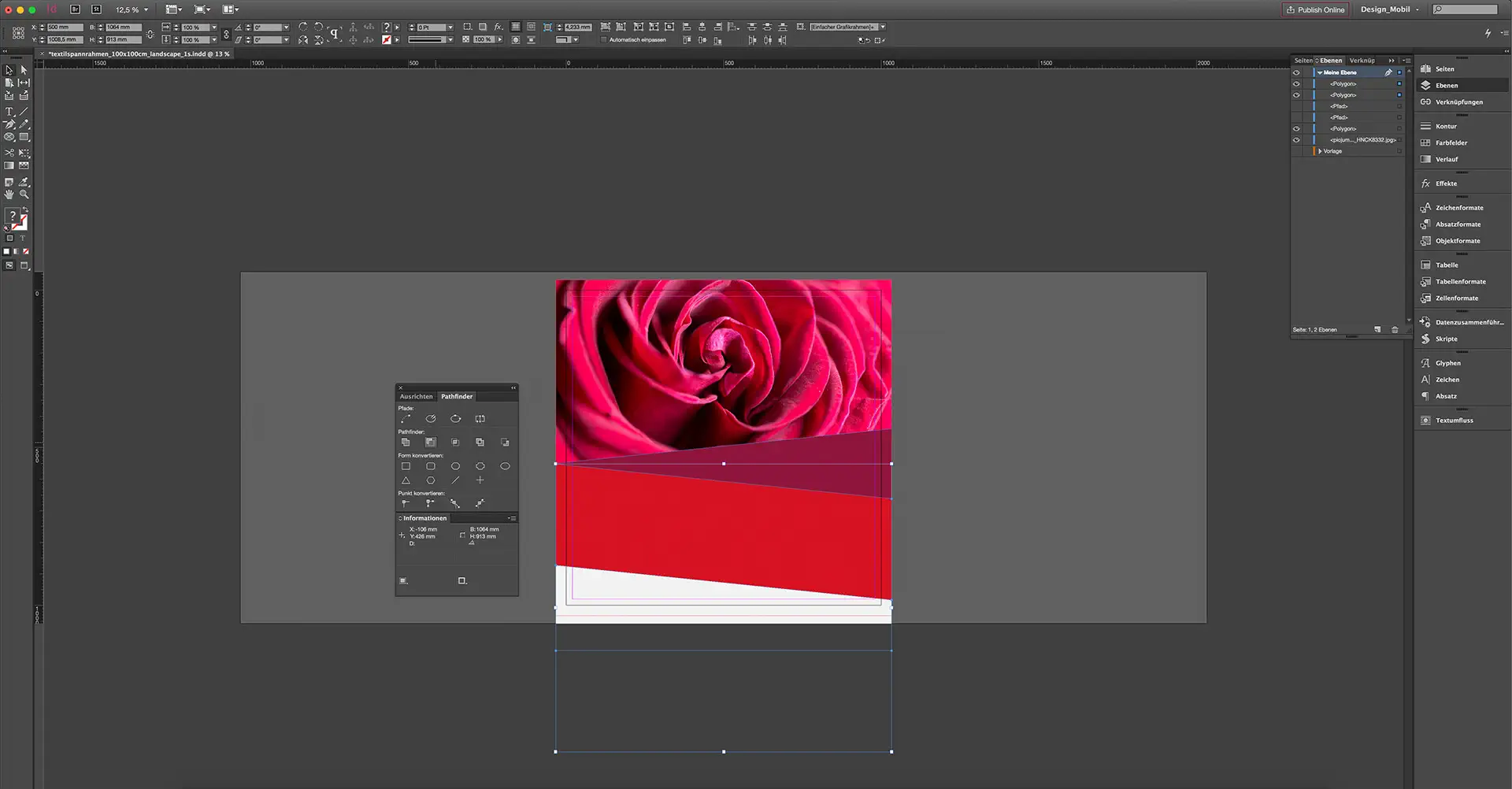 indesign Tutorial Spannrahmen Druck Step 2