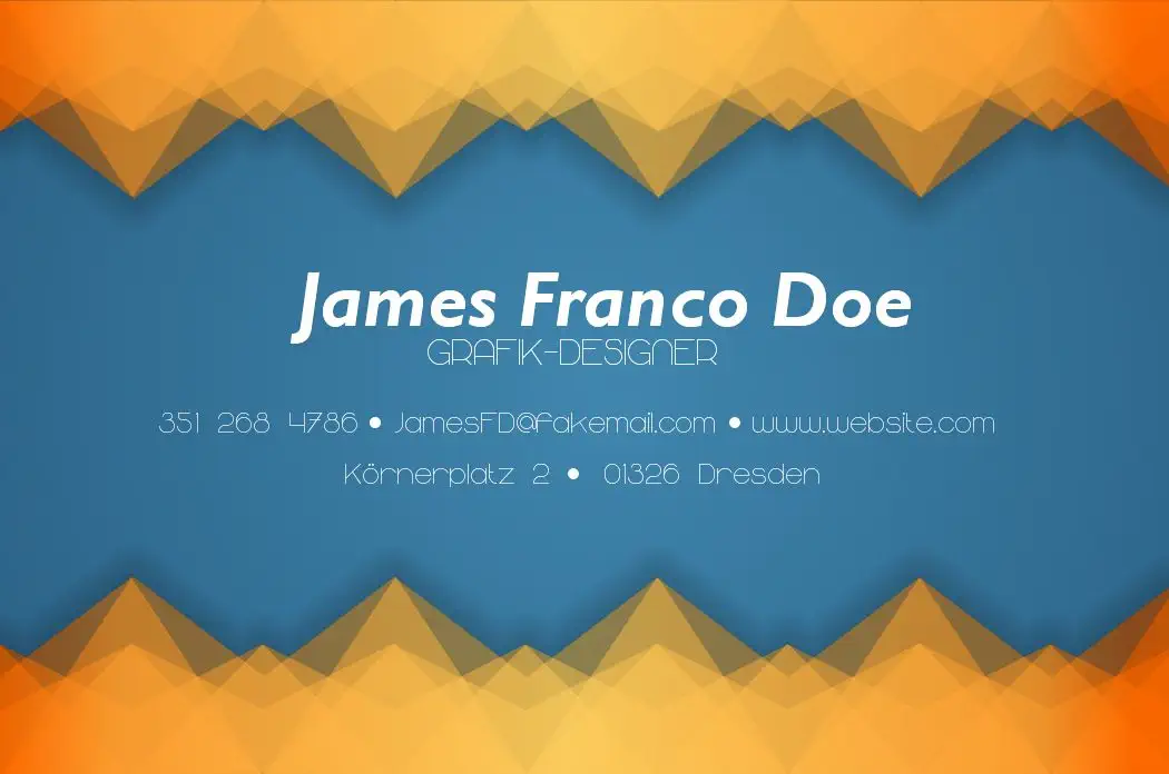 GIMP Tutorial für Visitenkarte end result