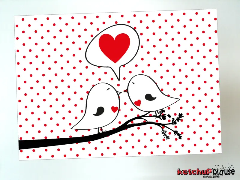 Romantische Idee für eine Karte zum Valentinstag 17