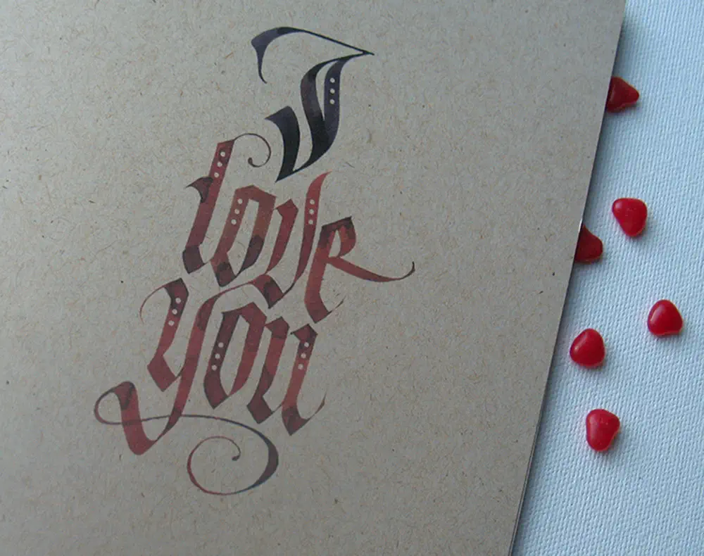 Romantische Idee für eine Karte zum Valentinstag 2